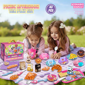 Nouveau jeu de simulation éducatif pour enfants, pique-nique, goûter, jeu de thé, matériaux adaptés aux enfants, <span class=keywords><strong>jouet</strong></span> pour jouer en extérieur et en intérieur, jeu sûr - Product Image 1