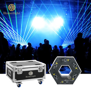 Luz Láser RGB de 12W con Forma Hexagonal de 6 Ojos, Control DMX, Activación por Sonido, Efecto de Iluminación para Fiestas, Discotecas y DJ - Product Image 2