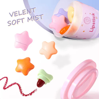 Mini rouge à lèvres vegan mat longue tenue hydratant brillant multicolores imperméable au design mignon étoile et capsule