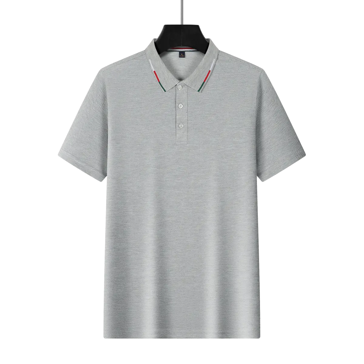 Individueller Designer Mode Druck Brust Logo gestrickter Kragen spalten Hem Polo-Shirt klassisch passend basic Polyester Polo-Shirt Herren