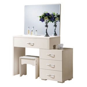 <span class=keywords><strong>Commode</strong></span> en bois blanc à <span class=keywords><strong>3</strong></span> tiroirs avec miroir, <span class=keywords><strong>commode</strong></span> de chambre à coucher et au Center de la maison - Product Image 1