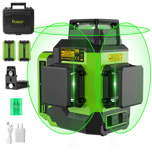<span class=keywords><strong>Huepar</strong></span> 3D Green Line <span class=keywords><strong>Laser</strong></span> LS03CG <span class=keywords><strong>360</strong></span> Niveles láser rotativos con estuche rígido - Product Image 1