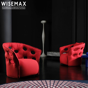 WISEMAX nouveau mobilier d'art haut de gamme fauteuil de salon tufté canapé rond chaise dossier haut évider villa hôtel fauteuil loisirs - Product Image 2
