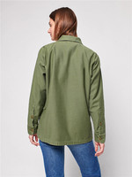 Blouson Bomber Haut de Gamme Matelassé en Coton Enduit Vert Olive Uni Réversible Écologique pour Femme, Respirant et Imperméable en Toile Tissée