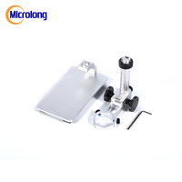 Mikroskop Elektron Stereo Nirkabel USB Microlong DM3 Original Pabrik, Kamera HD 1080P 2MP, LCD Digital 4.3 inci, 8 Lampu LED