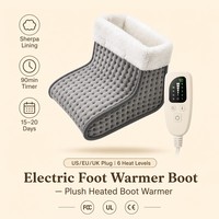 Calentador de Pies Cedar Space, Calentador de Pies Eléctrico, Bota Térmica para Pies, 6 Niveles, Temporizador Digital, Felpa Suave, Oficina