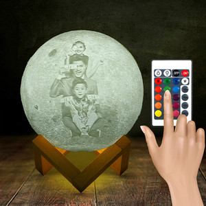 Điều Khiển Từ Xa In 3D Đèn Mặt Trăng 16 Màu Cá Nhân Tùy Chỉnh Ánh Sáng Mặt Trăng Cho Quà Tặng LED Ánh Sáng Ban Đêm - Product Image 2