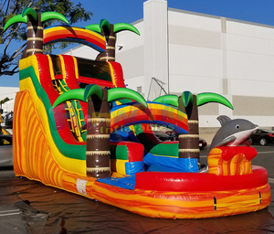 Núi Khổng Lồ Dài Thành Phố Ngoài Trời Trò Chơi Thương Mại Inflatable Slide Inflatable Thành Phố Trượt Nước - Product Image 6