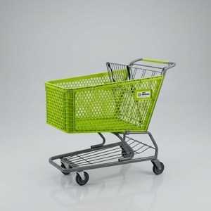 Carrito de Compras de Plástico para <span class=keywords><strong>Supermercado</strong></span> RIO GRANDE <span class=keywords><strong>MARKET</strong></span> de 200L, Cesta de Plástico con Asiento para Bebé - Product Image 2