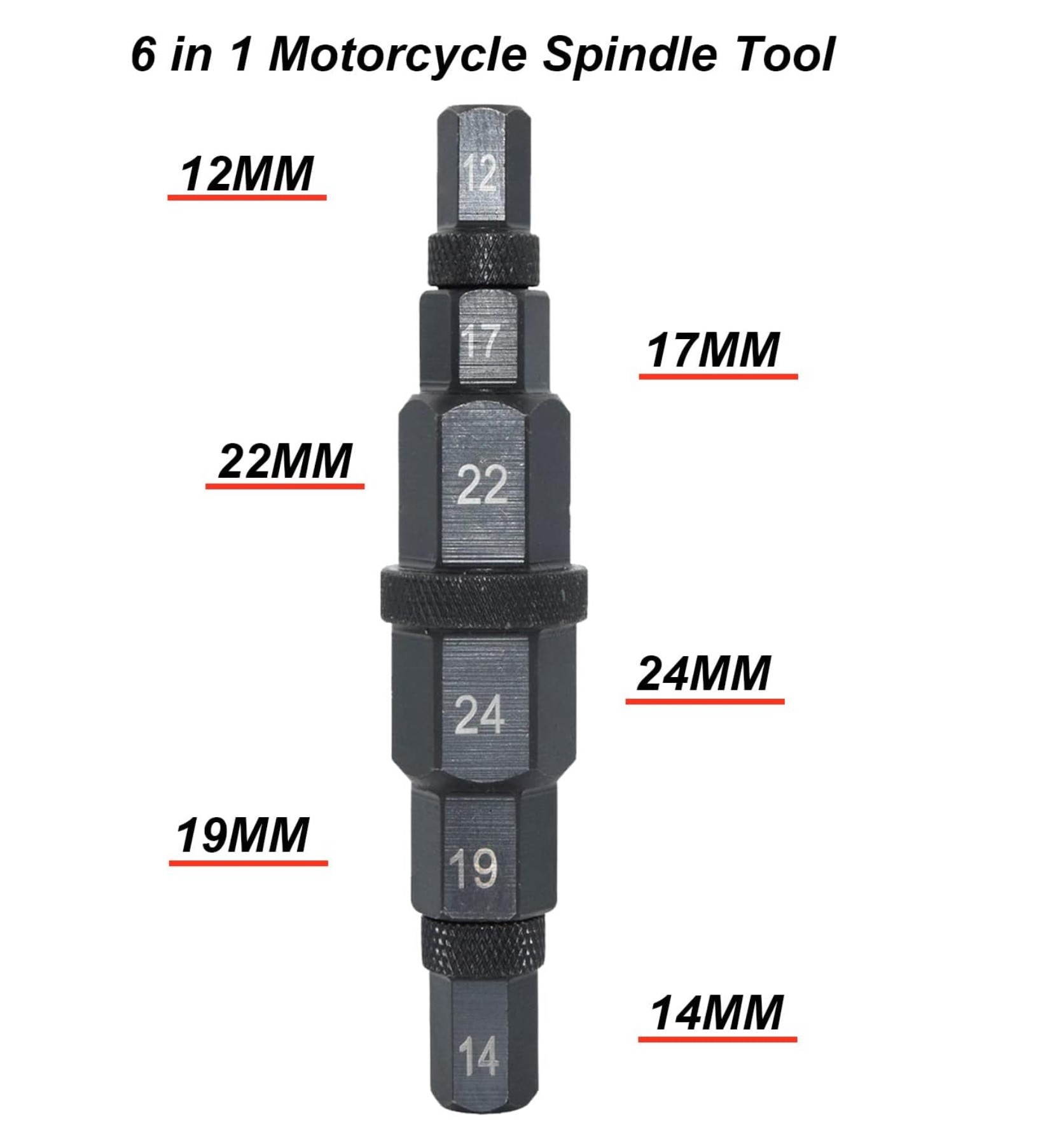 Chiave Adattatore Esagonale Per Ruota Anteriore Moto: 19mm, 22mm E 24mm - AB Tools