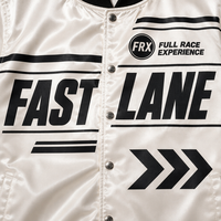 Veste bomber de style motard pour homme, avec logo personnalisé XUCHANG, OEM, de haute qualité, en satin, imprimé graphique racing, streetwear, design de créateur.