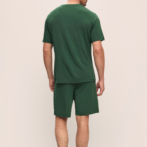 Nuovo Design Henley stile Top manica corta e Shorts 2 pezzi Set <span class=keywords><strong>pigiama</strong></span> da <span class=keywords><strong>uomo</strong></span> per abbigliamento da notte <span class=keywords><strong>estivo</strong></span> modale da <span class=keywords><strong>uomo</strong></span> - Product Image 3