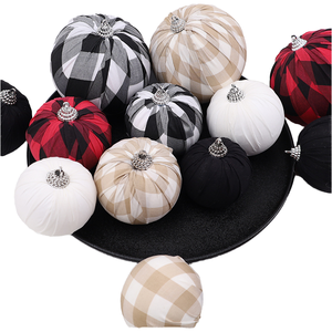 Adornos Navideños Hechos a Mano con Sublimación, Tela a Cuadros Roja y Negra de 10 cm + Espuma, Decoraciones para Fiestas de Halloween y Estilo Rústico, <span class=keywords><strong>Mubai</strong></span> - Product Image 1