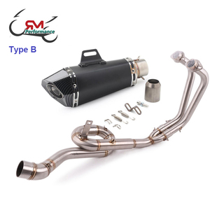 Para <span class=keywords><strong>Yamaha</strong></span> R3 R25 2014 - <span class=keywords><strong>2022</strong></span> MT03 <span class=keywords><strong>MT</strong></span> <span class=keywords><strong>03</strong></span> 16-22 escapar YZF R3 de Escape de la motocicleta medio tubo de frente y enlace de sistema - Product Image 5