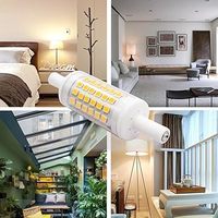 Ampoules LED R7S 10W 78mm 20x78mm en céramique SMD, dimmables, 110V/220V 85-265V, 800LM 6500K, type maïs, remplace les halogènes AC