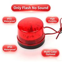 Luz Estroboscópica LED de Emergencia para Tráfico, 12-24V CC, Material de PC, Luz de Alarma Intermitente para Sistema de Advertencia de Seguridad