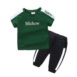 OEM Boys Clothing <strong>Cheap</strong> Fashion T-shirts And Black Pants <strong>Kids</strong> <strong>Clothes</strong> Sets Form Online Store - Product Image 4