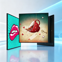 Module d'affichage vidéo mural LCD carré personnalisable de 33,2 pouces, support multi-touch, support sur pied, garantie 1 an, signalisation numérique
