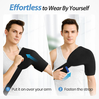 Enveloppe de glace pour l'épaule et le bras, pour la coiffe des rotateurs, enveloppe de cryothérapie à gel double couche avec compression pour zone ciblée