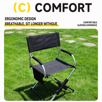 Chaise longue pliable portable en alliage d'aluminium, tissu Oxford, pour camping, pêche, plage, pique-nique, siège d'extérieur