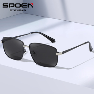 SPOEN Lunettes de soleil polarisées rectangulaires pour hommes UV400 Lunettes de soleil de conduite à monture complète - Product Image 1