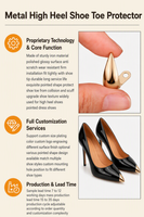 Protège-embout brillant en alliage de zinc anti-collision pour chaussures à talons aiguilles – Accessoires de quincaillerie pour chaussures