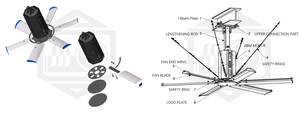 <span class=keywords><strong>Ventilateur</strong></span> géant Hvls 24ft fabriqué sur mesure en plusieurs tailles disponibles <span class=keywords><strong>ventilateur</strong></span> géant hvls adapté aux grandes usines - Product Image 3