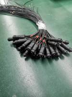 Connecteur mâle et femelle M12 6 broches pour panneau frontal avec deux câbles 60V 22AWG pour vidéosurveillance extérieure et éclairage LED de haute qualité