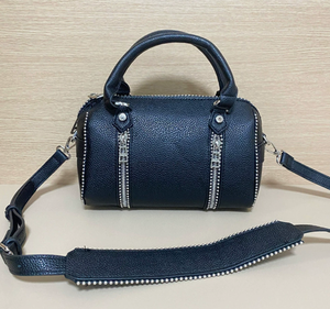 <span class=keywords><strong>Sac</strong></span> carré classique français en PU pour femme <span class=keywords><strong>avec</strong></span> chaîne ornée de diamants, double sangle, <span class=keywords><strong>sac</strong></span> bandoulière, fermeture éclair - Product Image 2