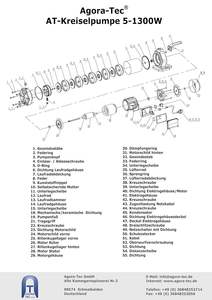 Bomba centrífuga de 5 etapas <span class=keywords><strong>Agora</strong></span>-Tec 5-1300 3DW Protección de funcionamiento en seco de agua comercial Presión máxima 5,6 Bar 5400 L/H 1.2HP Cobre - Product Image 6