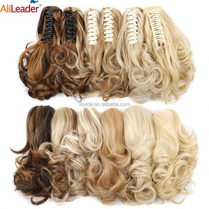 AliLeader-Extensions synthétiques résistantes à la chaleur, 12 pouces, queue de cheval ondulée avec pince - Product Image 5