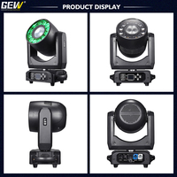Projecteur LED mobile 2-en-1 300W DMX512 RGBW Zoom Beam Wash Surface pour scène, bar, discothèque, spectacle en direct