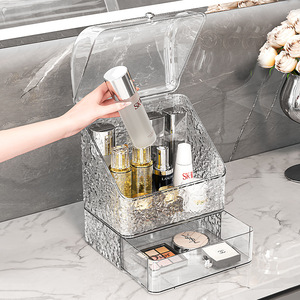 Cosmetic Storage <b>Box</b> With Drawers 8L Elegant Desktop <b>Makeup</b> Organizer Dustproof Skincare Drawer Shelf - Product Image 3
