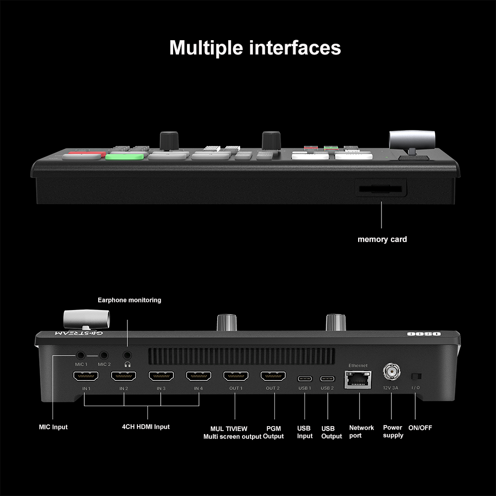 OSEE GoStream Deck 4K Video Mixer Switcher 4ch HDMI Input 4K