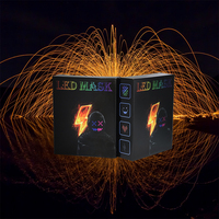 Masques d'halloween masque LED horreur cosplay effrayant mascarade masque produits personnalisés fête bal visage changement signal