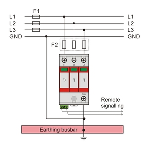 Telebahn 347V/600V AC SPD 20kA 50kA 3 P Protector contra sobretensiones Supresor de sobretensión para sistema eléctrico trifásico Wye - Product Image 3