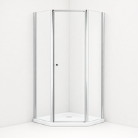 Cabine de douche en verre néo-angle de 6 mm avec receveur de douche 800x800-1000x1000x1950 mm, salle de bain personnalisée