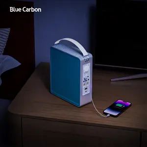 Blue Carbon Portable Solar Power Generation System Lifepo4 500WH 1KWh Household Multifunctional Energy Storage Lithium Battery