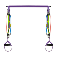 Barre de Pilates Portable avec sangle pour les pieds, outil d'exercice réglables, Pilates