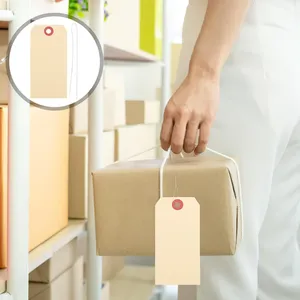 100 etiquetas de precio de Manila con ojales, etiquetas de envío en blanco, etiquetas para carpetas de archivo, productos de archivo - Product Image 3