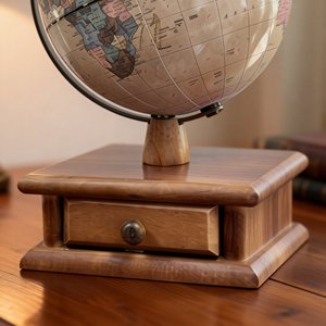Globo Terráqueo Retro <span class=keywords><strong>de</strong></span> Escritorio <span class=keywords><strong>de</strong></span> 8 Pulgadas con Base <span class=keywords><strong>de</strong></span> Madera/Metal/Papel, <span class=keywords><strong>Mapa</strong></span> Vintage <span class=keywords><strong>de</strong></span> Alta Definición, Rotación <span class=keywords><strong>de</strong></span> 360°, Regalo Geográfico para Estudiantes - Product Image 3