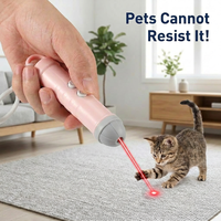 Mainan Laser Kucing Elektrik Ramah Lingkungan, Titik Merah Tunggal, Interaktif untuk Kucing & Anjing