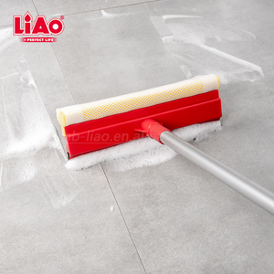 Liao 8 "nhỏ kép sử dụng kính làm sạch cửa sổ giống cây chổi với miếng bọt biển Scrubber và nhôm xử lý - Product Image 5