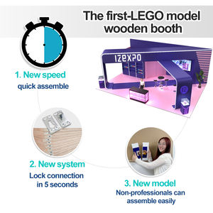 บูธแสดงสินค้าความงาม บูธงานแสดงสินค้าแบบกำหนดเอง ขนาด 10x20 บูธงานแสดงสินค้าไม้หรูหราแบบกำหนดเองสำหรับงาน <span class=keywords><strong>Cosmoprof</strong></span> - Product Image 3