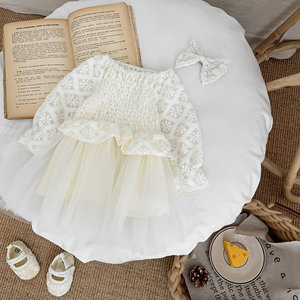 Robe de princesse en dentelle d'été pour bébé fille d'un an, fine, pour célébration du centième jour et banquet - Product Image 2
