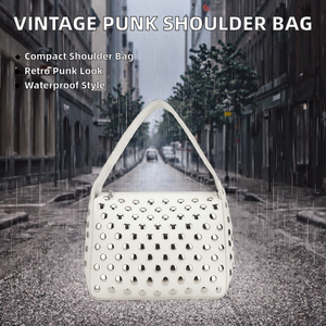 Bolso de Hombro Pequeño de Moda para Mujer, Estilo Vintage Punk, Impermeable, de PU Suave, Diseño de Almohada - Product Image 2