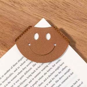 Cute Smile Corner <b>Bookmark</b> PU Leather Aesthetic Page Markers Reading Accessories Bookish Gifshuq - Product Image 2