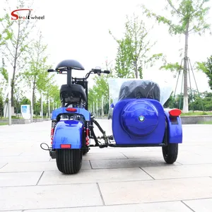 2000W sidecar를 가진 전기 citycoco 60v 20ah 건전지 스쿠터 세발자전거