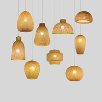Luminaire suspendu design moderne, lampes de salle à manger, lampe suspendue en bambou, lustre pour table à manger, salon