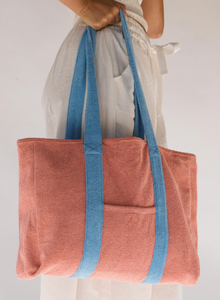 Bolsa <span class=keywords><strong>de</strong></span> Mano Personalizada <span class=keywords><strong>de</strong></span> Felpa, Estilo Casual y Moderno, Color Rosa Caramelo, para la Playa, Cómoda, para Dama, Fábrica con Certificación BSCI - Product Image 4